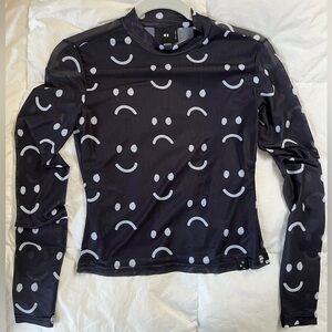 Lazy Oaf Happy Sad Mesh Top